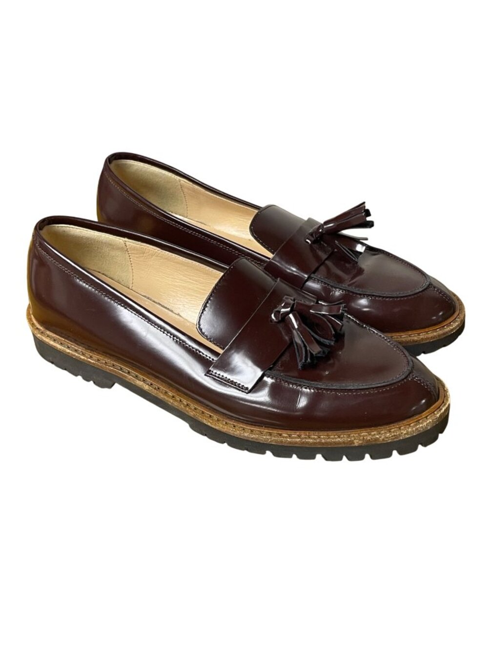 Vivi G Tassel Loafers Brown Sz 38.5 (EU) Made in Italy Preppy